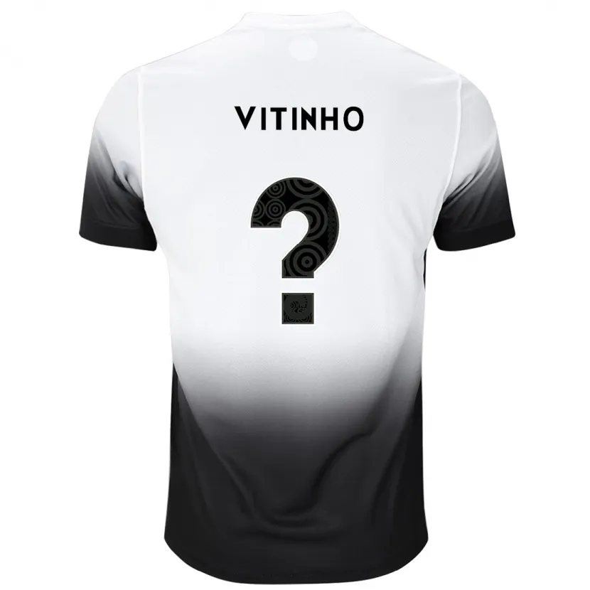 Danxen Niño Camiseta Vitinho #0 Blanco Negro 1ª Equipación 2024/25 La Camisa