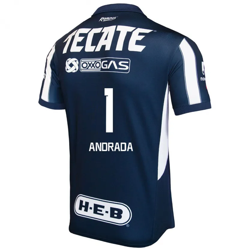 Danxen Niño Camiseta Esteban Andrada #1 Azul Rojo Blanco 1ª Equipación 2024/25 La Camisa