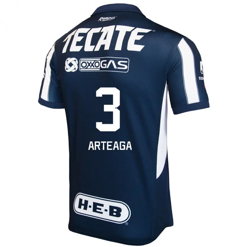 Danxen Niño Camiseta Gerardo Arteaga #3 Azul Rojo Blanco 1ª Equipación 2024/25 La Camisa