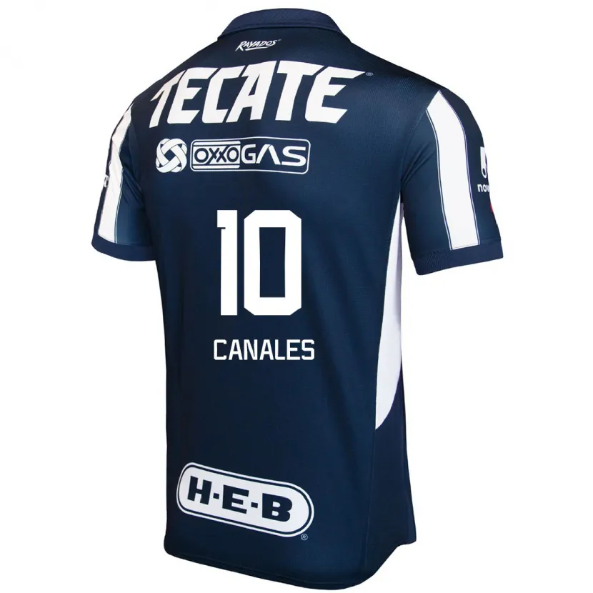 Danxen Niño Camiseta Sergio Canales #10 Azul Rojo Blanco 1ª Equipación 2024/25 La Camisa