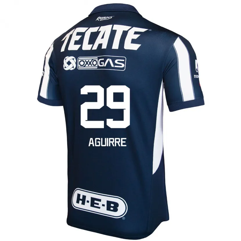 Danxen Niño Camiseta Rodrigo Aguirre #29 Azul Rojo Blanco 1ª Equipación 2024/25 La Camisa