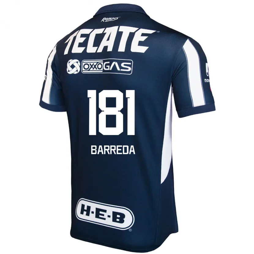 Danxen Niño Camiseta Dimas Barreda #181 Azul Rojo Blanco 1ª Equipación 2024/25 La Camisa