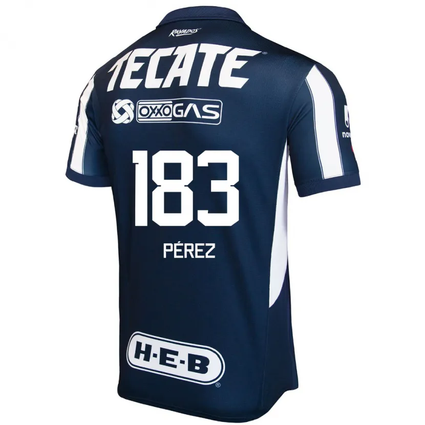 Danxen Niño Camiseta Santiago Pérez #183 Azul Rojo Blanco 1ª Equipación 2024/25 La Camisa