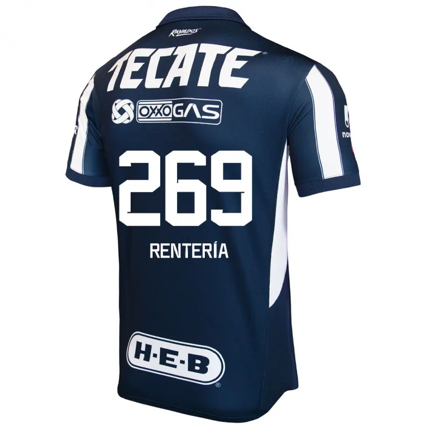 Danxen Niño Camiseta Rodrigo Rentería #269 Azul Rojo Blanco 1ª Equipación 2024/25 La Camisa