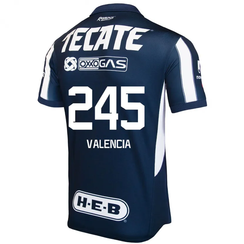 Danxen Niño Camiseta Cristian Valencia #245 Azul Rojo Blanco 1ª Equipación 2024/25 La Camisa