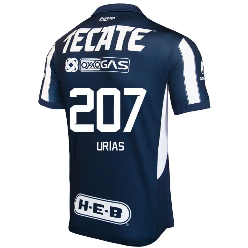 Danxen Niño Camiseta Álex Urías #207 Azul Rojo Blanco 1ª Equipación 2024/25 La Camisa