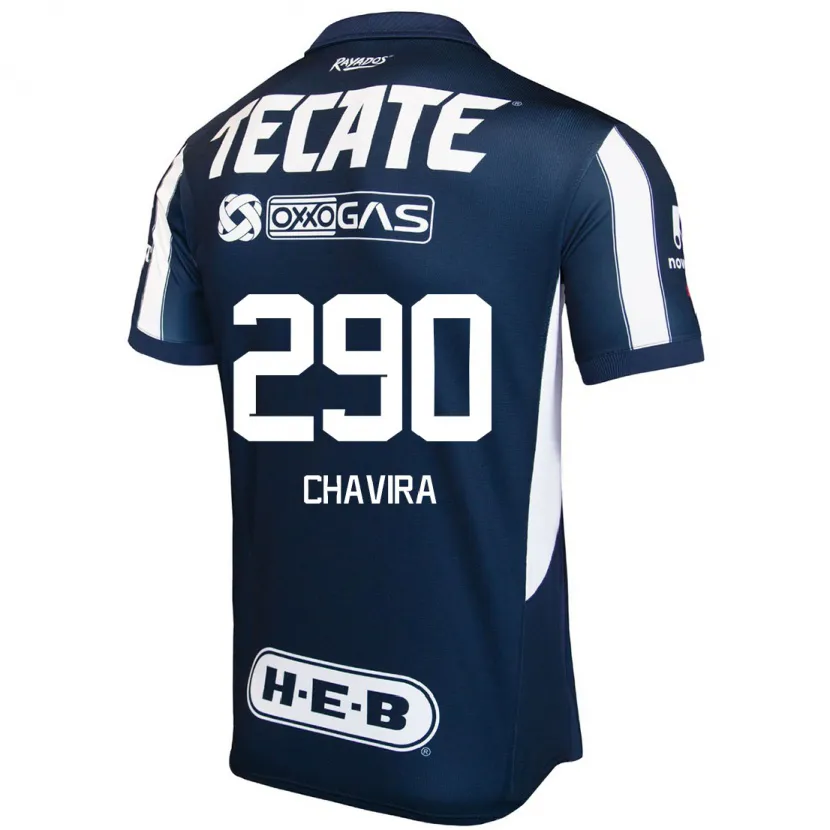 Danxen Niño Camiseta Diego Chavira #290 Azul Rojo Blanco 1ª Equipación 2024/25 La Camisa