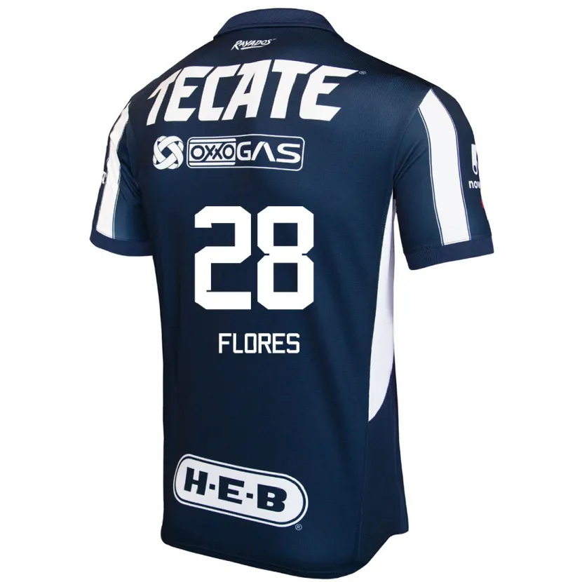 Danxen Niño Camiseta Silvana Flores #28 Azul Rojo Blanco 1ª Equipación 2024/25 La Camisa