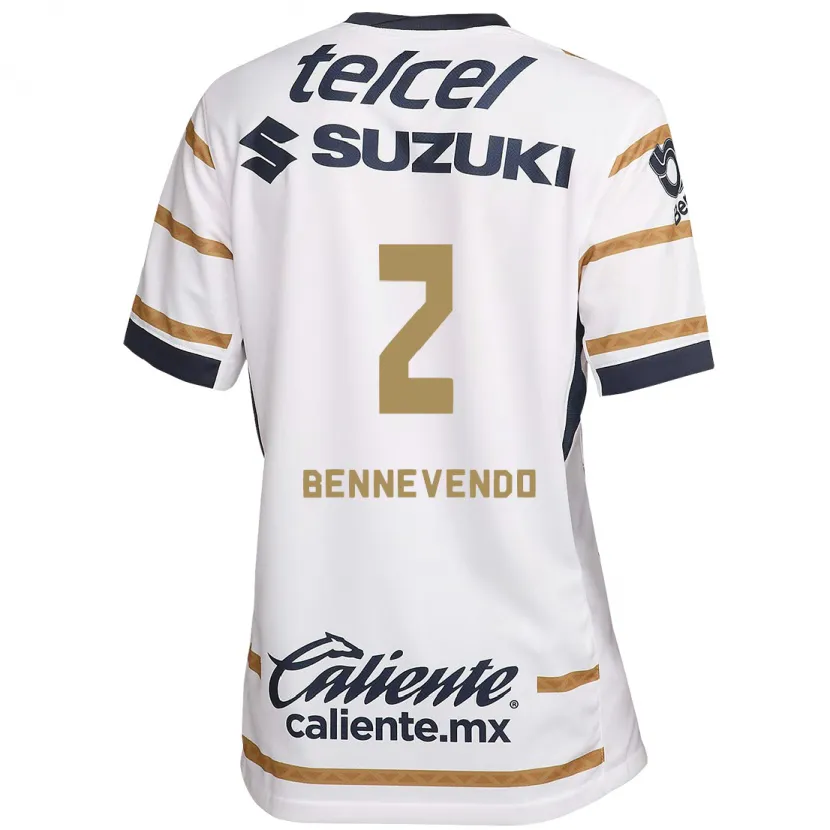 Danxen Niño Camiseta Pablo Bennevendo #2 Obsidiana Blanca 1ª Equipación 2024/25 La Camisa