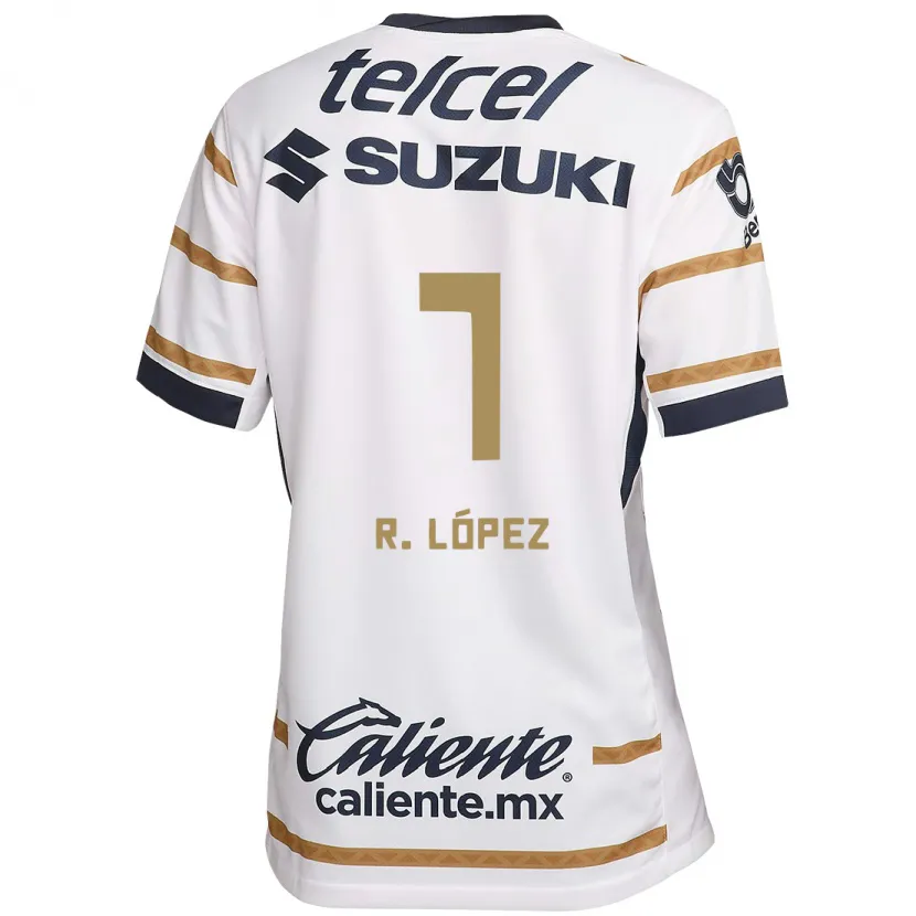 Danxen Niño Camiseta Rodrigo López #7 Obsidiana Blanca 1ª Equipación 2024/25 La Camisa