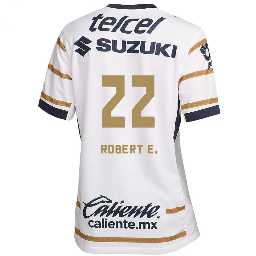 Danxen Niño Camiseta Robert Ergas #22 Obsidiana Blanca 1ª Equipación 2024/25 La Camisa