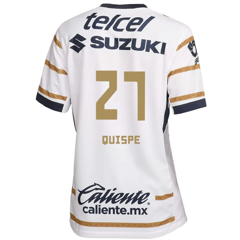 Danxen Niño Camiseta Piero Quispe #27 Obsidiana Blanca 1ª Equipación 2024/25 La Camisa