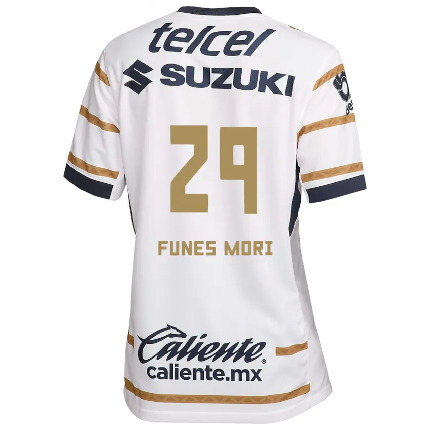 Danxen Niño Camiseta Rogelio Funes Mori #29 Obsidiana Blanca 1ª Equipación 2024/25 La Camisa