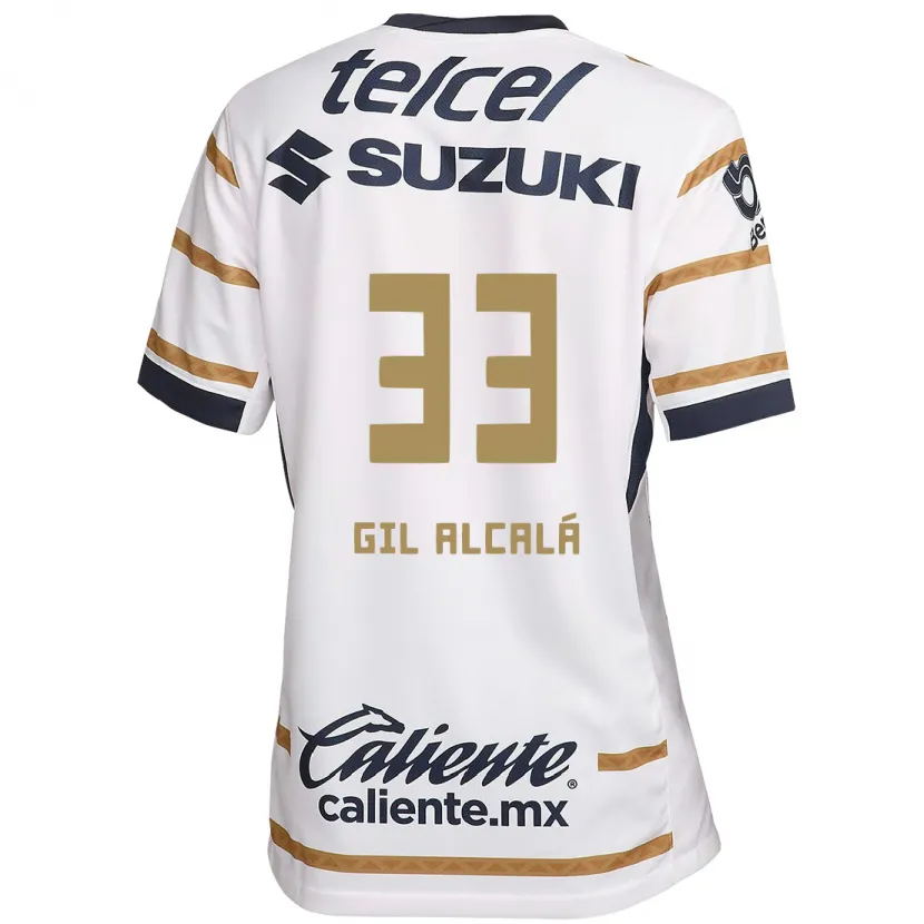 Danxen Niño Camiseta Gil Alcalá #33 Obsidiana Blanca 1ª Equipación 2024/25 La Camisa