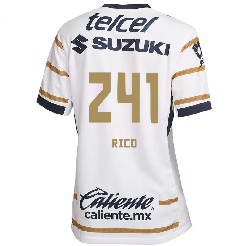 Danxen Niño Camiseta Ángel Rico #241 Obsidiana Blanca 1ª Equipación 2024/25 La Camisa