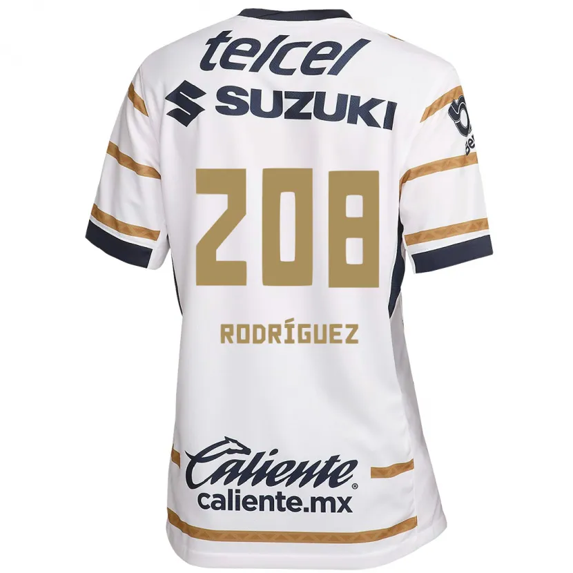 Danxen Niño Camiseta Gael Rodríguez #208 Obsidiana Blanca 1ª Equipación 2024/25 La Camisa