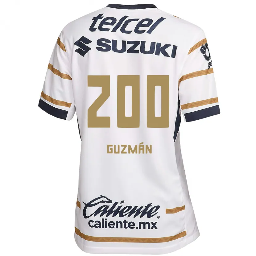 Danxen Niño Camiseta Alan Guzmán #200 Obsidiana Blanca 1ª Equipación 2024/25 La Camisa