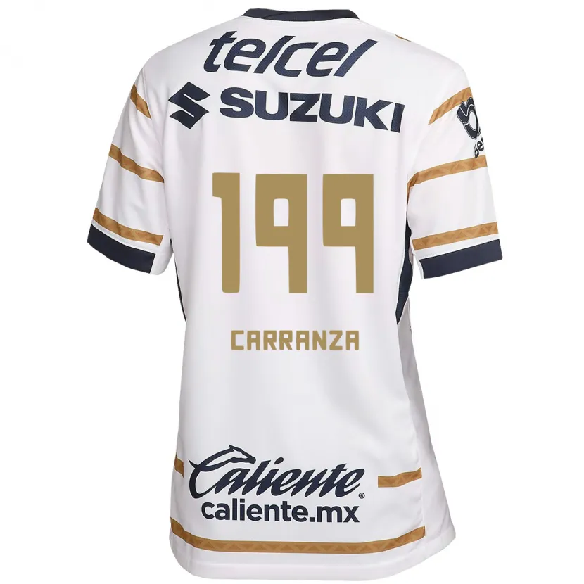 Danxen Niño Camiseta Kléber Carranza #199 Obsidiana Blanca 1ª Equipación 2024/25 La Camisa