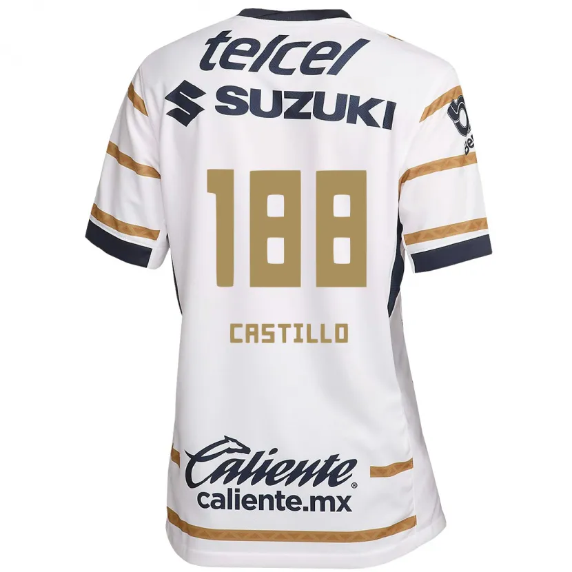 Danxen Niño Camiseta Christian Castillo #188 Obsidiana Blanca 1ª Equipación 2024/25 La Camisa