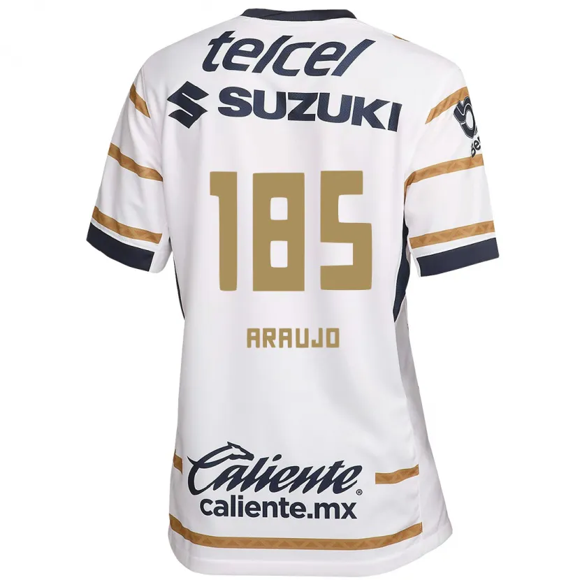 Danxen Niño Camiseta Andrés Araujo #185 Obsidiana Blanca 1ª Equipación 2024/25 La Camisa