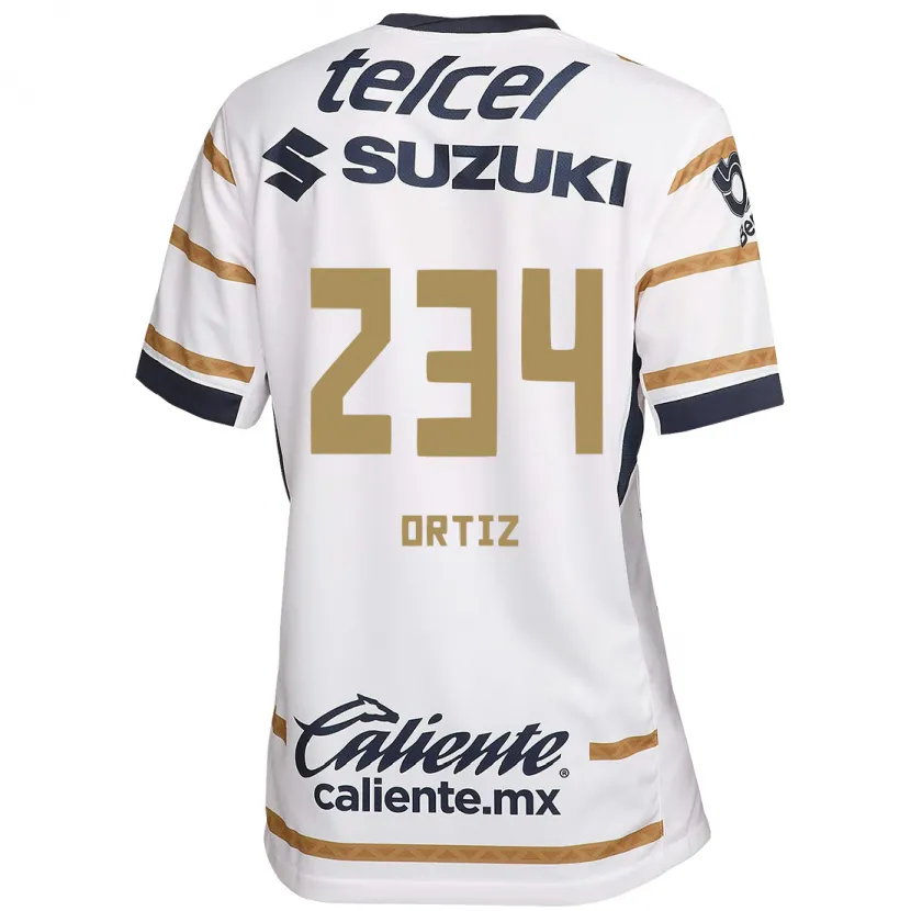 Danxen Niño Camiseta Jorge Ortiz #234 Obsidiana Blanca 1ª Equipación 2024/25 La Camisa