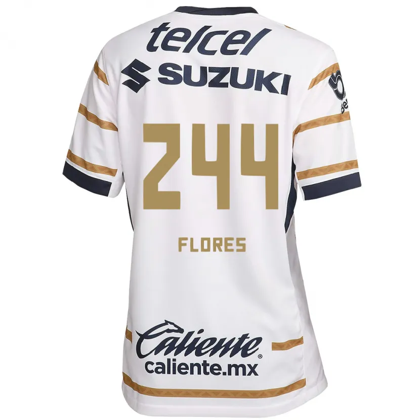 Danxen Niño Camiseta Jonathan Flores #244 Obsidiana Blanca 1ª Equipación 2024/25 La Camisa