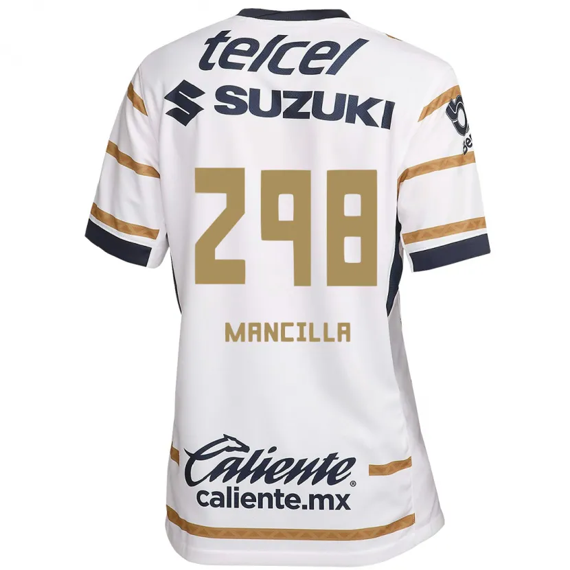 Danxen Niño Camiseta José Mancilla #298 Obsidiana Blanca 1ª Equipación 2024/25 La Camisa