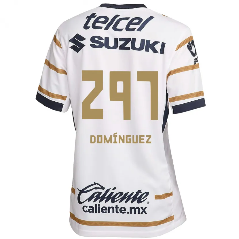 Danxen Niño Camiseta Julio Domínguez #297 Obsidiana Blanca 1ª Equipación 2024/25 La Camisa