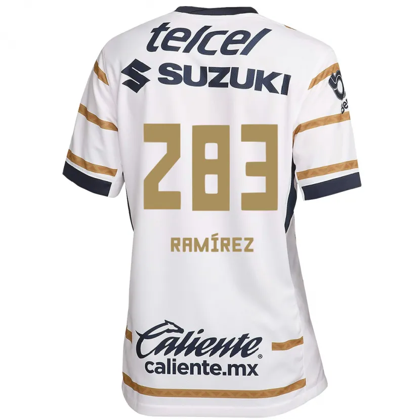 Danxen Niño Camiseta Dennis Ramírez #283 Obsidiana Blanca 1ª Equipación 2024/25 La Camisa