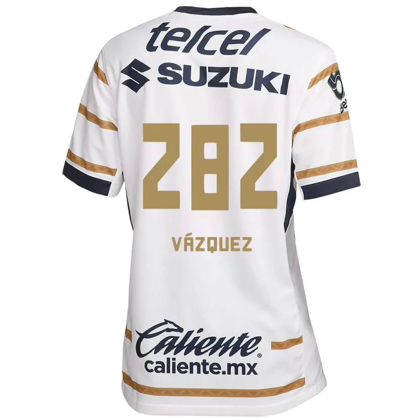 Danxen Niño Camiseta Austin Vázquez #282 Obsidiana Blanca 1ª Equipación 2024/25 La Camisa