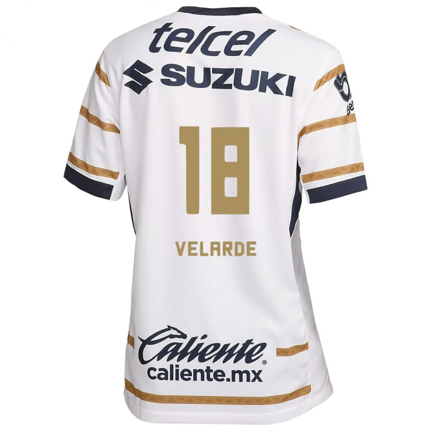 Danxen Niño Camiseta Efrain Velarde #18 Obsidiana Blanca 1ª Equipación 2024/25 La Camisa