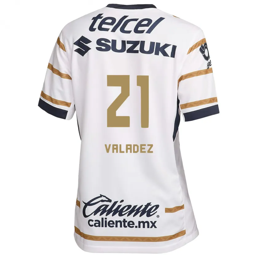 Danxen Niño Camiseta Natalia Macias Valadez #21 Obsidiana Blanca 1ª Equipación 2024/25 La Camisa