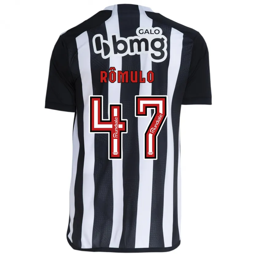 Danxen Niño Camiseta Rômulo #47 Blanco Negro 1ª Equipación 2024/25 La Camisa