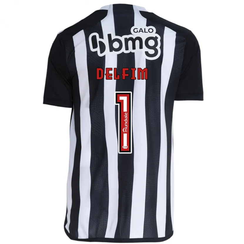 Danxen Niño Camiseta Gabriel Delfim #1 Blanco Negro 1ª Equipación 2024/25 La Camisa