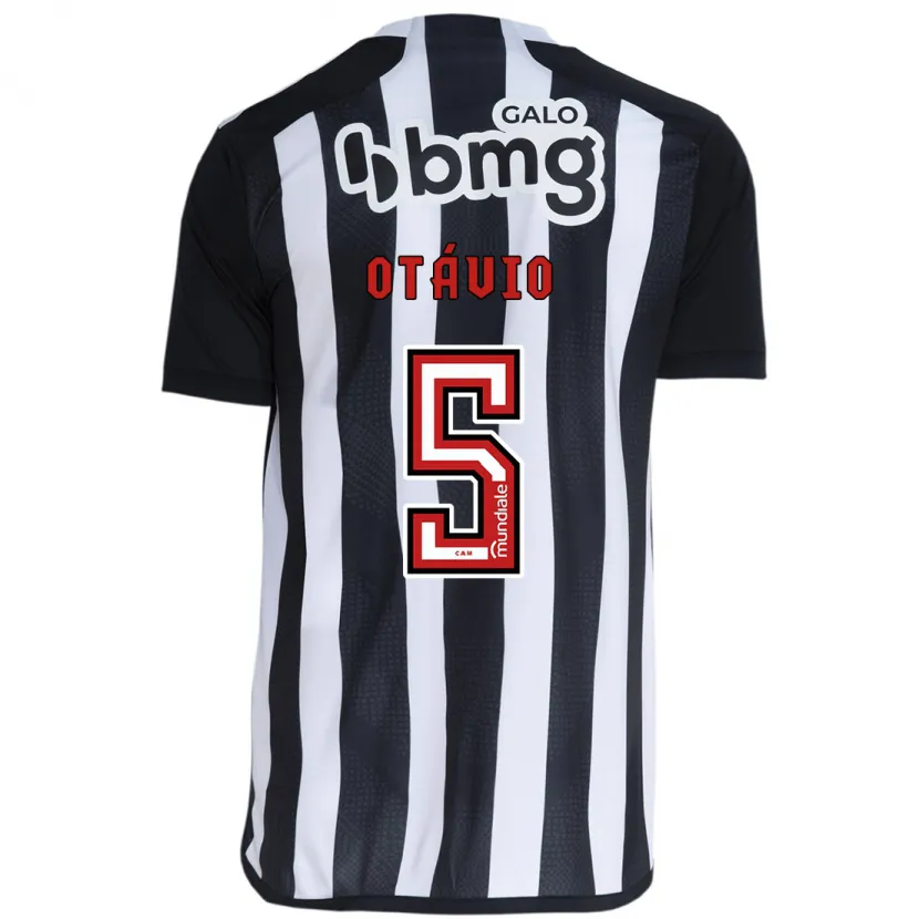 Danxen Niño Camiseta Otávio #5 Blanco Negro 1ª Equipación 2024/25 La Camisa