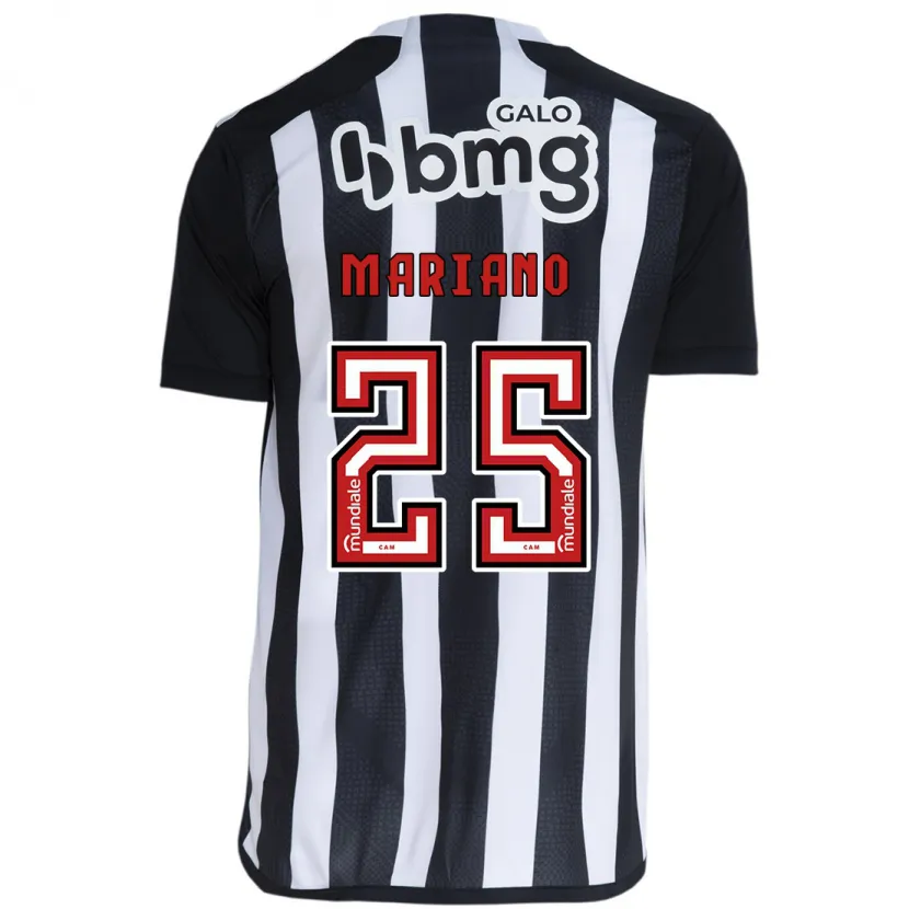 Danxen Niño Camiseta Mariano #25 Blanco Negro 1ª Equipación 2024/25 La Camisa