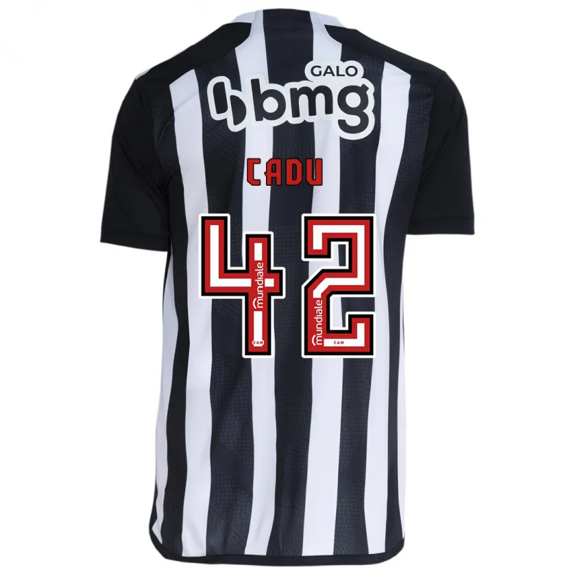 Danxen Niño Camiseta Cadu #42 Blanco Negro 1ª Equipación 2024/25 La Camisa