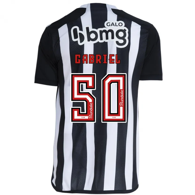 Danxen Niño Camiseta Vitor Gabriel #50 Blanco Negro 1ª Equipación 2024/25 La Camisa