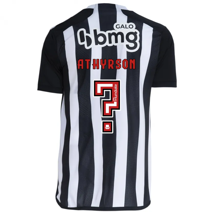 Danxen Niño Camiseta Athyrson #0 Blanco Negro 1ª Equipación 2024/25 La Camisa