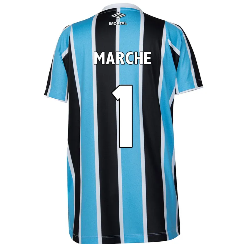 Danxen Niño Camiseta Agustín Marchesín #1 Azul Negro Blanco 1ª Equipación 2024/25 La Camisa