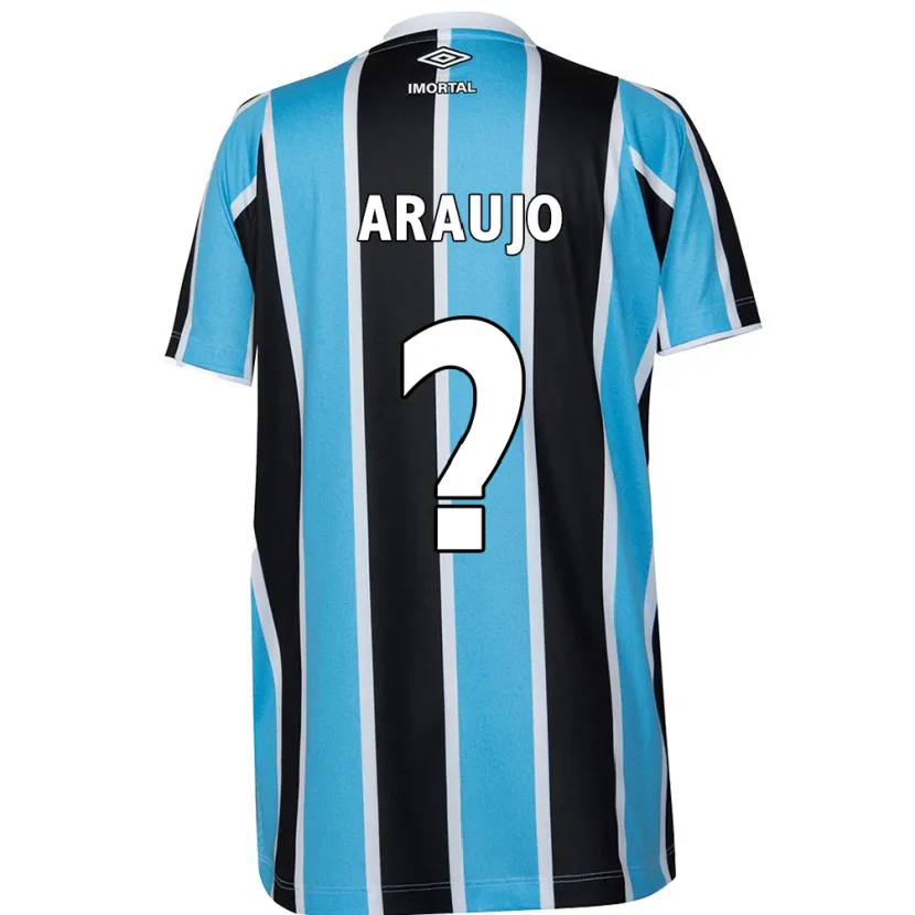 Danxen Niño Camiseta Caio Araújo #0 Azul Negro Blanco 1ª Equipación 2024/25 La Camisa