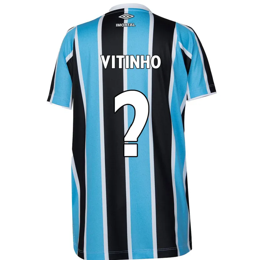 Danxen Niño Camiseta Vitinho #0 Azul Negro Blanco 1ª Equipación 2024/25 La Camisa