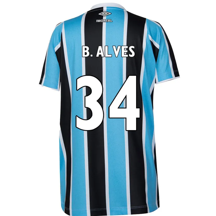 Danxen Niño Camiseta Bruno Alves #34 Azul Negro Blanco 1ª Equipación 2024/25 La Camisa