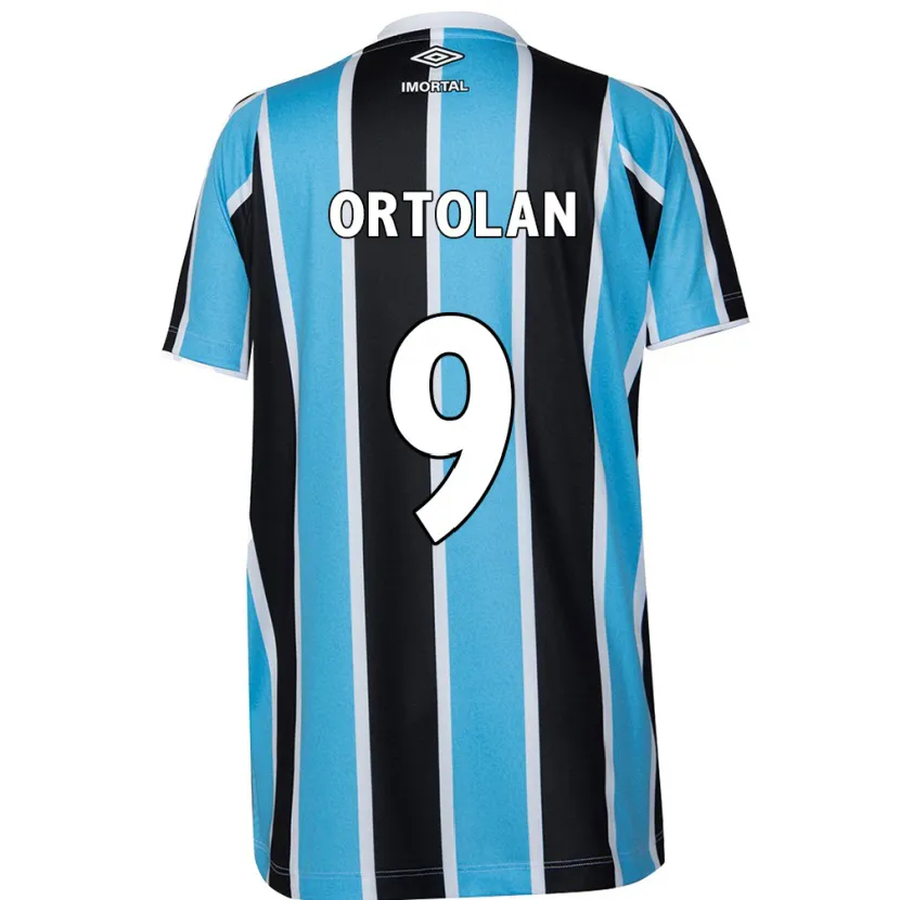 Danxen Niño Camiseta Dani Ortolan #9 Azul Negro Blanco 1ª Equipación 2024/25 La Camisa