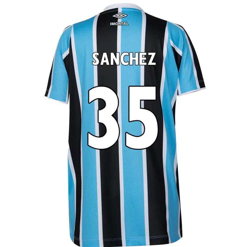 Danxen Niño Camiseta Lari Sanchez #35 Azul Negro Blanco 1ª Equipación 2024/25 La Camisa