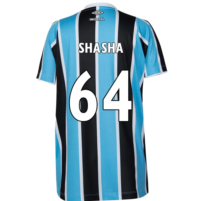 Danxen Niño Camiseta Shashá #64 Azul Negro Blanco 1ª Equipación 2024/25 La Camisa