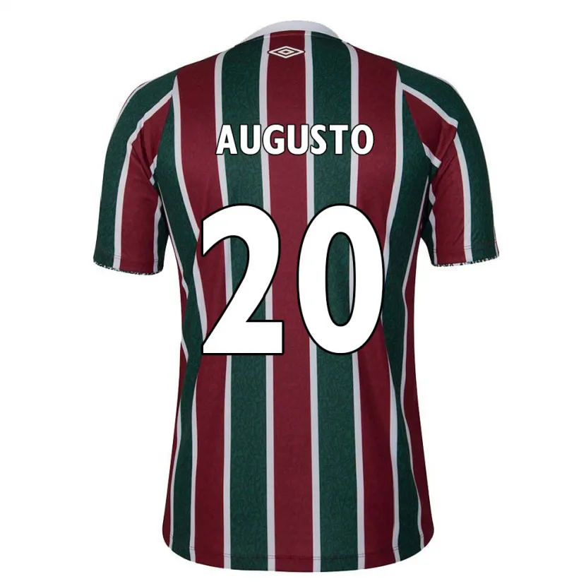 Danxen Niño Camiseta Renato Augusto #20 Verde Granate Blanco 1ª Equipación 2024/25 La Camisa