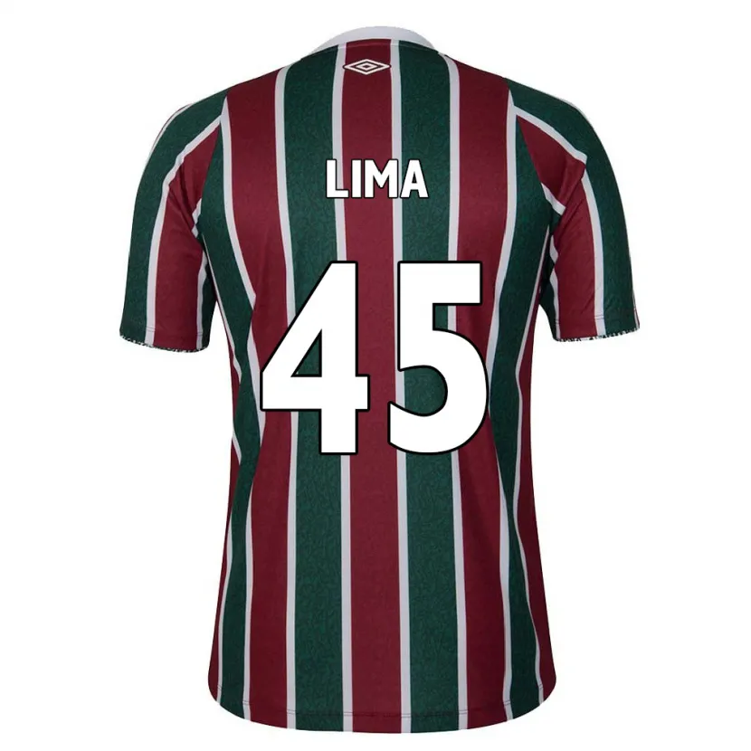 Danxen Niño Camiseta Lima #45 Verde Granate Blanco 1ª Equipación 2024/25 La Camisa