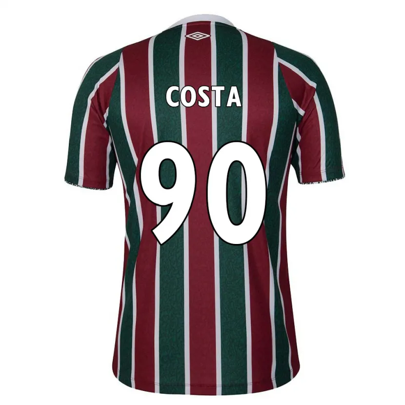 Danxen Niño Camiseta Douglas Costa #90 Verde Granate Blanco 1ª Equipación 2024/25 La Camisa