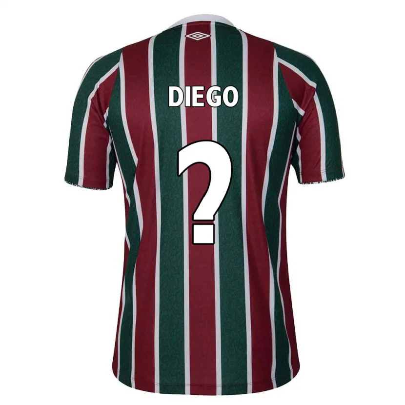 Danxen Niño Camiseta Diego #0 Verde Granate Blanco 1ª Equipación 2024/25 La Camisa